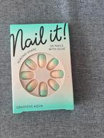 Nepnagels - Gradient Aqua, Overige kleuren, Nieuw, Ophalen of Verzenden, Handen en Nagels