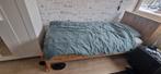 Steigerhouten 1-persoons bed (200x80), Huis en Inrichting, Ophalen, Gebruikt, Eenpersoons, Bruin