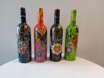 ED HARDY. Design by CRISTIAN AUDIGIER. Wijnflessen leeg.4x, Ophalen of Verzenden
