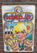 Leuke Reclame Okay Schep-ijs - vintage seventies, Ophalen of Verzenden, Gebruikt, Reclamebord