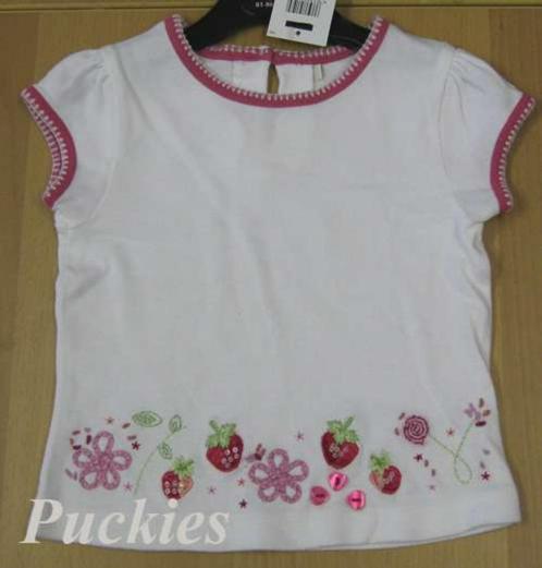 *SALE* George meisjes shirt wit/roze maat 104 *NieuW* a, Kinderen en Baby's, Kinderkleding | Maat 104, Nieuw, Meisje, Shirt of Longsleeve