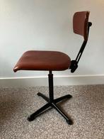Vintage Industriële Design bureaustoel, Huis en Inrichting, Bureaustoelen, Ophalen, Gebruikt, Bruin, Bureaustoel