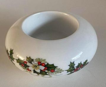 Waxinelichthouder van Arzberg met aan voorz. kerstdecoratie. beschikbaar voor biedingen