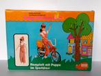 "Barbie" achtige pop Vintage Gaby-mit-dem-Rad Pop met fiets, Ophalen of Verzenden, Gebruikt, Pop