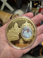 24K Gouden Paus Franciscus Vaticaan Munt, Ophalen of Verzenden, Losse munt, Goud