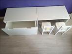 Ikea bureau/bankjes met lade en 2 stoeltjes, Gebruikt, Ophalen
