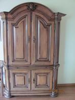 VINTAGE houten eiken TOOGKAST servieskast KAST 155x65x210 cm, Ophalen, 200 cm of meer, 150 tot 200 cm, Eikenhout