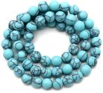 streng Turquoise Howliet natuursteen kralen 6 mm, Ophalen, Nieuw, Kraal