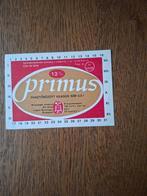 Bier etiket primus, ongebruikt, Verzamelen, Ophalen of Verzenden, Zo goed als nieuw, Overige typen, Overige merken