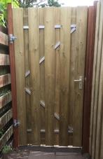 Tuinpoorten bamboe of tuinhout met stalen frame, Tuin en Terras, Tuinschermen, Ophalen of Verzenden, Zo goed als nieuw, Hout, 150 tot 200 cm