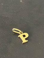 14k gouden letter P hanger, Overige merken, Ophalen of Verzenden, Zo goed als nieuw, 1 bedel