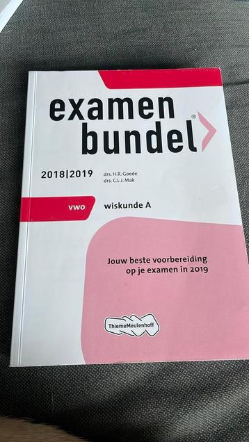 Examenbundel VWO Wiskunde A 2018/2019 beschikbaar voor biedingen