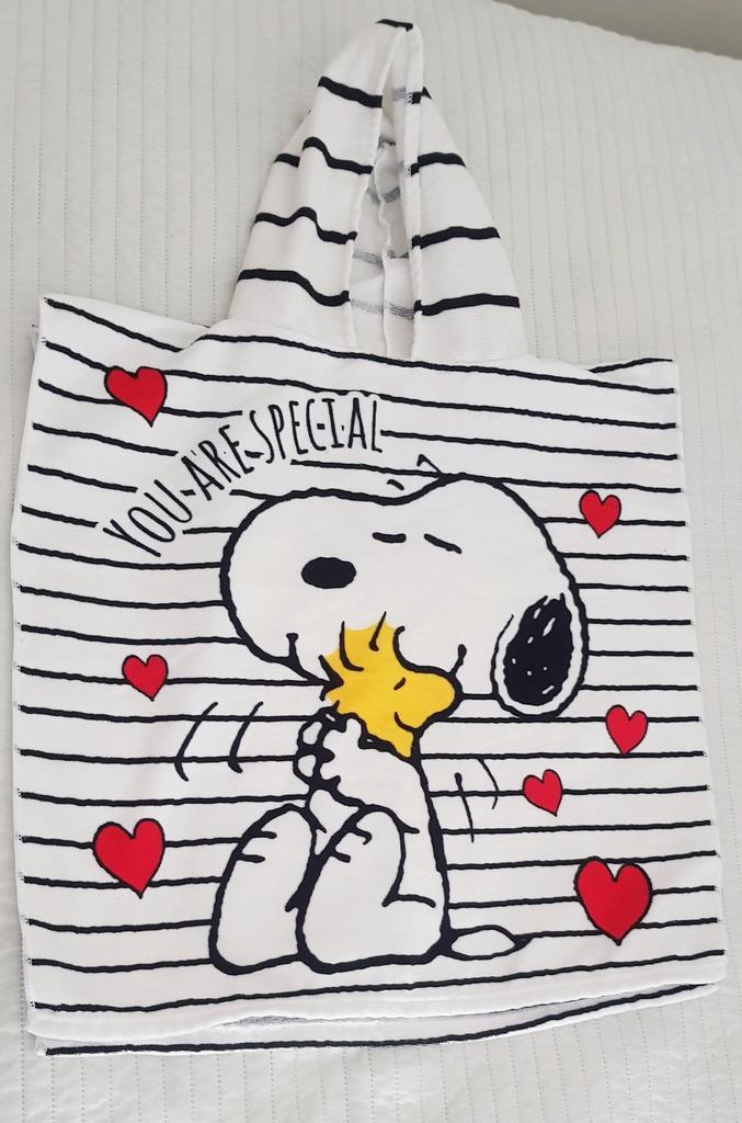 Snoopy badjas one size badkleding baby kleding wit disney, Kinderen en Baby's, Babykleding | Overige, Zo goed als nieuw, Jongetje of Meisje