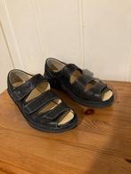 Aparte zwarte leren open pumps van Finn Comfort, maat 40 / 7, Pumps, Finn Comfort, Verzenden, Zwart
