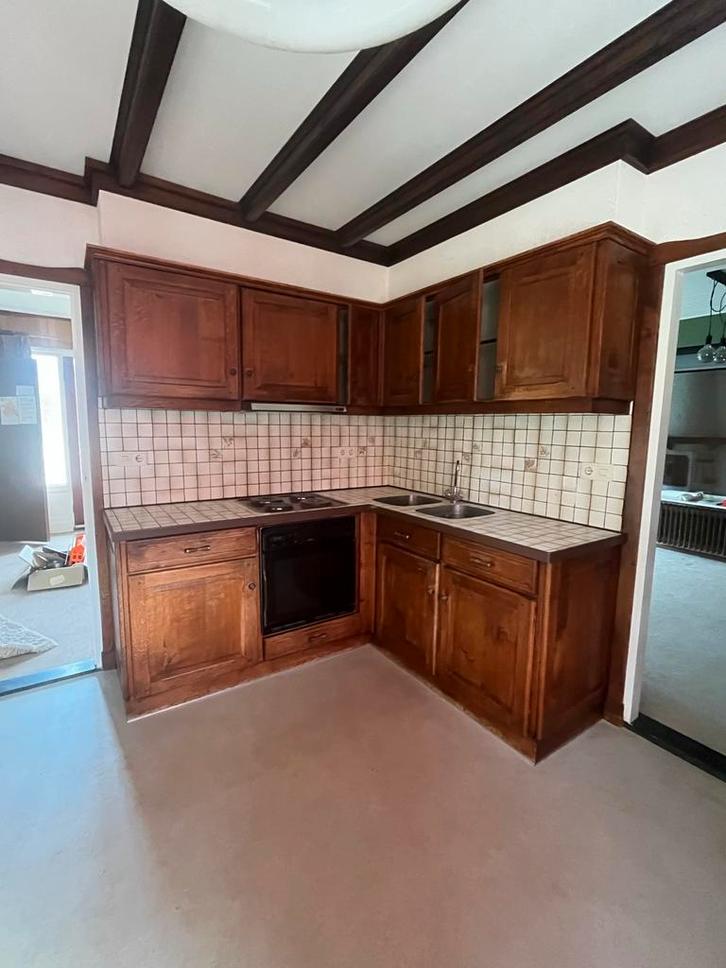 Vintage Eiken Keuken, Huis en Inrichting, Keuken | Complete keukens, Gebruikt, Bruin, Graniet of Steen, Ophalen