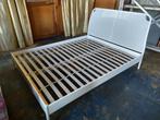 Ikea bed Duken + 2 lattenbodems, Ophalen, Gebruikt, Wit, Tweepersoons