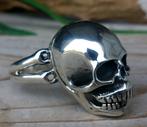 Echt Zilveren Skull Ring - Gifring - Doodskop, Sieraden, Tassen en Uiterlijk, Ringen, Nieuw, 20 of groter, Zilver, Dame of Heer