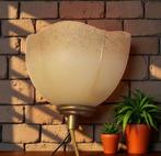 Vintage wandlamp / wand lamp - dikke glazen kap licht groen, Ophalen of Verzenden, Glas, Vintage