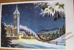 Gelukkig nieuwjaar - kerk in blauw - 1964, Verzamelen, Ansichtkaarten | Themakaarten, Gelopen, 1960 tot 1980, Overige thema's