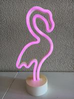 Flamingo neon nachtlampje op batterijen, Ophalen of Verzenden, Zo goed als nieuw, Lamp