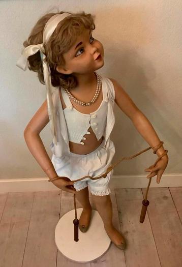 Lief antiek etalagepopje Hindsgaul ca 1940 zeldzaam etalage beschikbaar voor biedingen