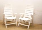 Hartman Witte Tuinstoelen 4 stuks inklapbaar, Ophalen, Gebruikt, Kunststof, Inklapbaar