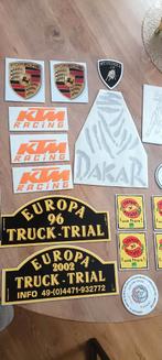 Diverse stickers Dakar Porsche Lamborghini KTM racing, Ophalen of Verzenden
