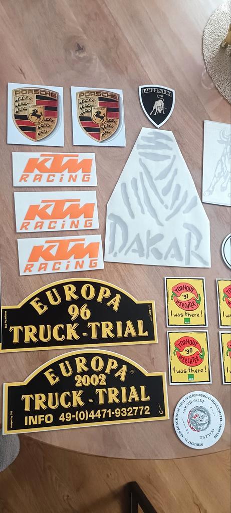 Diverse stickers Dakar Porsche Lamborghini KTM racing, Motoren, Accessoires | Stickers, Ophalen of Verzenden