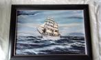 Olieverf Orig. Schilderij Maritiem Zeezicht Gesigneerd 1998, Antiek en Kunst, Ophalen of Verzenden
