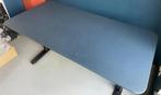 IKEA BEKANT Bureau, 160x80 cm, Linoleum Blauw/Zwart, Huis en Inrichting, Ophalen, In hoogte verstelbaar, Gebruikt, Bureau