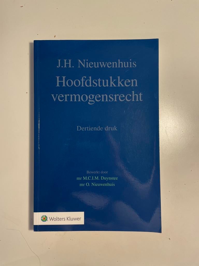 Hoofdstukken vermogensrecht, Boeken, Studieboeken en Cursussen, Ophalen of Verzenden, Alpha, Gelezen, WO