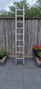 Aluminium schuifladder 2 x 2.75 meter, Doe-het-zelf en Verbouw, Ladders en Trappen, Ophalen, Zo goed als nieuw, 4 meter of meer
