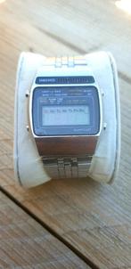 Vintage Seiko A159-5009 Quartz Digitaal Horloge, Gebruikt, Staal, Polshorloge, Ophalen of Verzenden