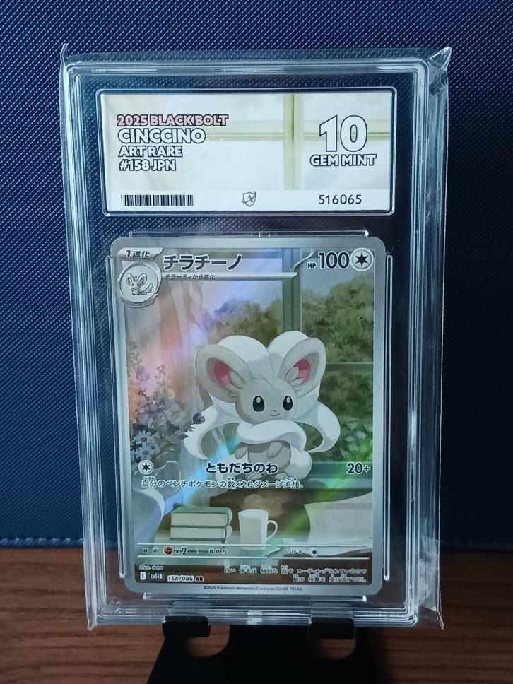 Cinccino 158/086 JPN | Gem Mint 10 ACE, Hobby en Vrije tijd, Verzamelkaartspellen | Pokémon, Nieuw, Losse kaart, Foil, Ophalen of Verzenden