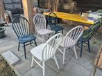 Vintage spijlen stoelen, Ophalen, Gebruikt, Hout, Twee
