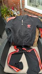 Adidas trainingspak meisje zwart roze maat 110-116, Kinderen en Baby's, Meisje, Ophalen of Verzenden, Zo goed als nieuw