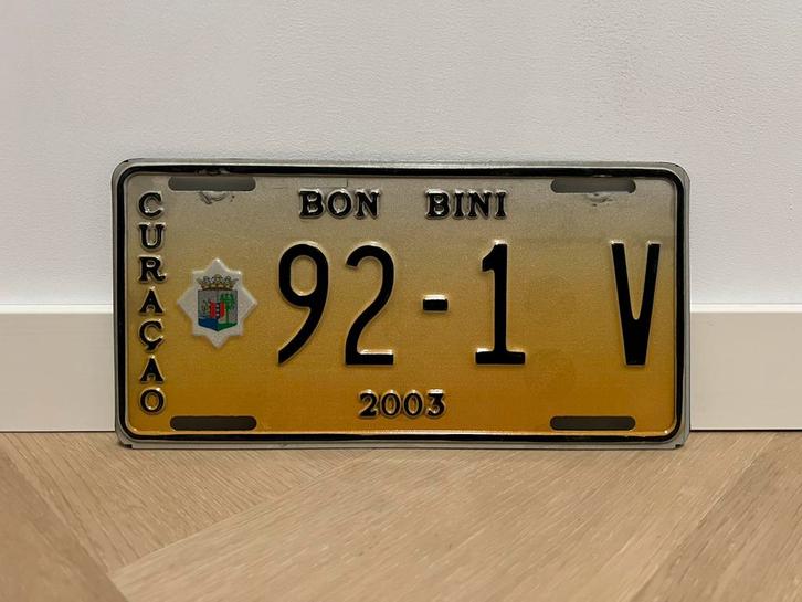 Kentekenplaat Curaçao 2003 (V - Bedrijfswagen), Verzamelen, Automerken, Motoren en Formule 1, Ophalen of Verzenden