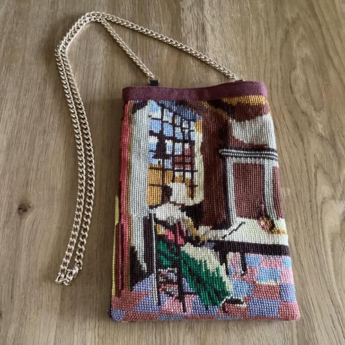 Handgemaakt tasje van vintage borduurwerk, nieuw, Sieraden, Tassen en Uiterlijk, Tassen | Damestassen, Nieuw, Schoudertasje, Verzenden