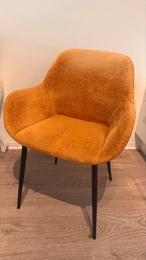 Set van 4 Konna Eetkamerstoelen van Kave Home - Mosterdgeel, Huis en Inrichting, Stoelen, Zo goed als nieuw, Vier, Stof, Overige kleuren