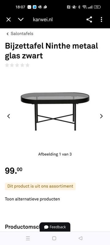 Bijzettafel ninthe beschikbaar voor biedingen