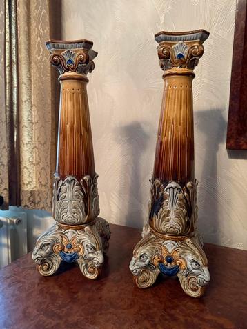 Antieke Kandelaars - Set van 2 beschikbaar voor biedingen