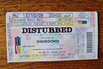 Disturbed  / Shinedown oud concertkaartje  beschikbaar voor biedingen