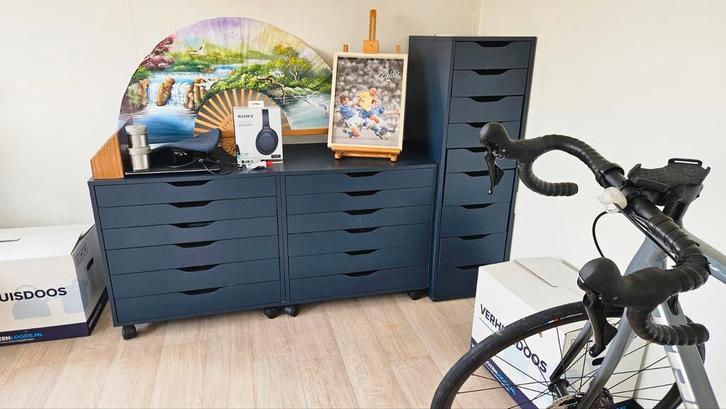 3x IKEA Alex Ladekast, Huis en Inrichting, Kasten | Dressoirs, Gebruikt, 50 tot 100 cm, 25 tot 50 cm, Met lade(s), Overige houtsoorten