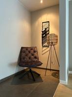 Staanlamp met rotan kap, Ophalen, Zo goed als nieuw, Metaal, 100 tot 150 cm