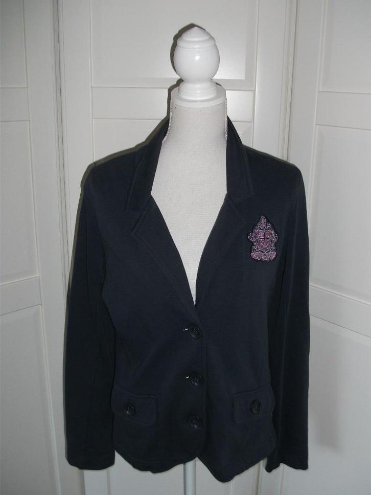 Esprit marine blauw jersey colbert jasje, maat L, Kleding | Dames, Jasjes, Kostuums en Pakken, Gedragen, Jasje, Maat 42/44 (L)
