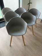 6 kuipstoelen Westwing Claire, Huis en Inrichting, Stoelen, Hout, Ophalen of Verzenden, Zo goed als nieuw, Grijs