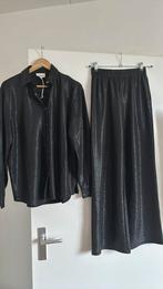 Shoeby zwart metallic pak broek en blouse 36/38, Kleding | Dames, Blouses en Tunieken, Ophalen of Verzenden, Nieuw, Maat 36 (S)