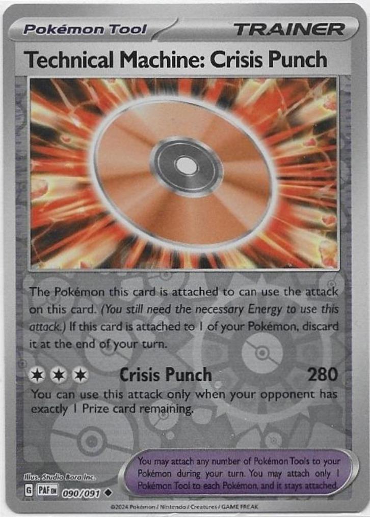 Paldean Fates,  TM: Crisis Punch [reverse] 90/91, Hobby en Vrije tijd, Verzamelkaartspellen | Pokémon, Nieuw, Losse kaart, Ophalen of Verzenden