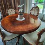 Zeer mooie Antieke ronde tafel fineer ingelegd., Ophalen
