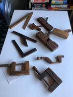 Houten gereedschapschaaf,winkelhaak,lijmklemmen,booromslag, Ophalen of Verzenden, Gebruikt